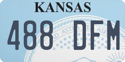 KS license plate 488DFM