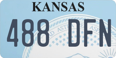 KS license plate 488DFN