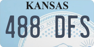 KS license plate 488DFS