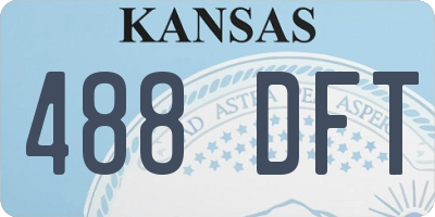 KS license plate 488DFT
