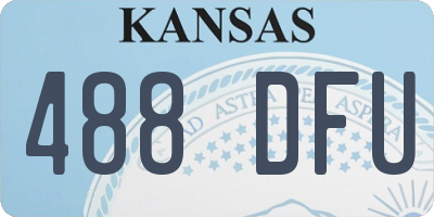 KS license plate 488DFU