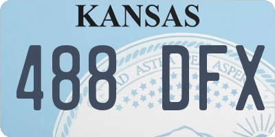 KS license plate 488DFX