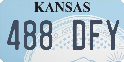 KS license plate 488DFY