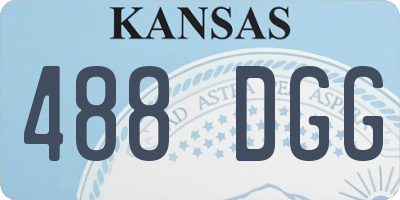 KS license plate 488DGG