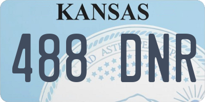 KS license plate 488DNR