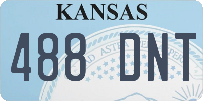 KS license plate 488DNT
