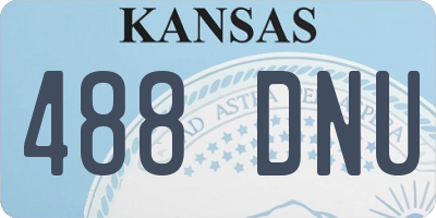 KS license plate 488DNU