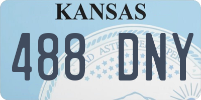 KS license plate 488DNY