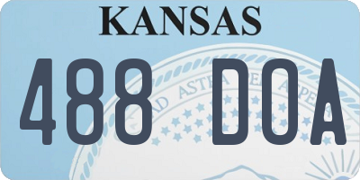 KS license plate 488DOA