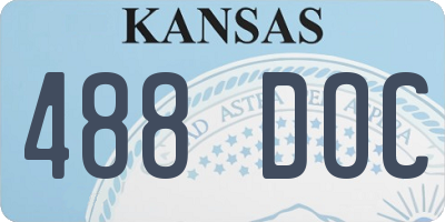 KS license plate 488DOC