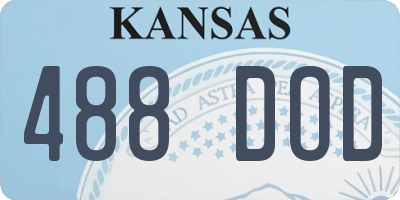 KS license plate 488DOD