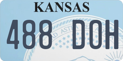 KS license plate 488DOH