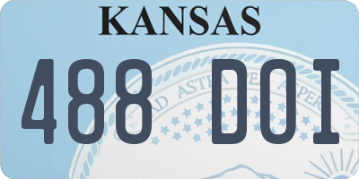 KS license plate 488DOI
