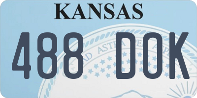 KS license plate 488DOK