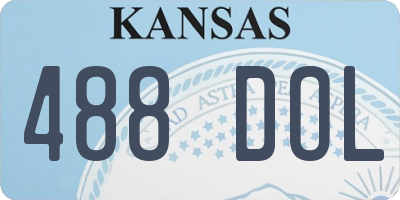 KS license plate 488DOL