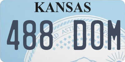 KS license plate 488DOM