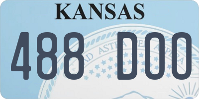 KS license plate 488DOO