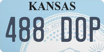 KS license plate 488DOP