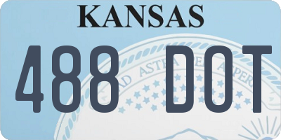 KS license plate 488DOT