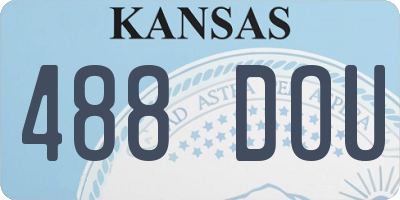 KS license plate 488DOU