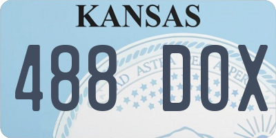 KS license plate 488DOX