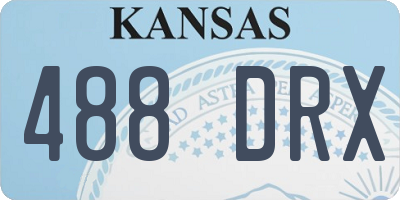 KS license plate 488DRX