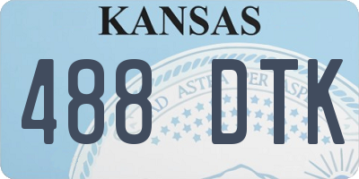 KS license plate 488DTK