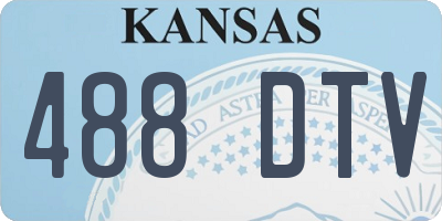 KS license plate 488DTV