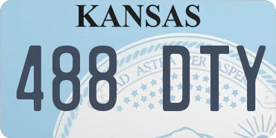 KS license plate 488DTY