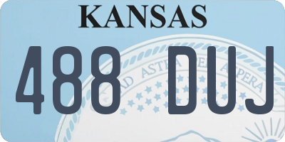 KS license plate 488DUJ