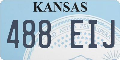 KS license plate 488EIJ