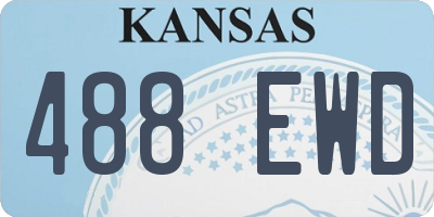 KS license plate 488EWD