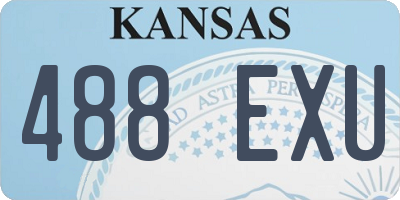 KS license plate 488EXU