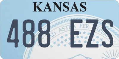 KS license plate 488EZS