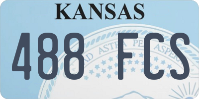 KS license plate 488FCS