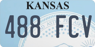 KS license plate 488FCV
