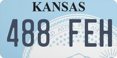 KS license plate 488FEH