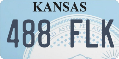 KS license plate 488FLK