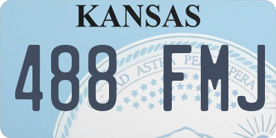 KS license plate 488FMJ