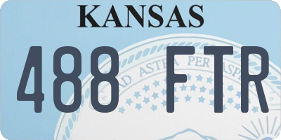 KS license plate 488FTR