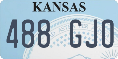 KS license plate 488GJO