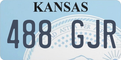 KS license plate 488GJR