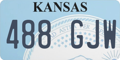 KS license plate 488GJW