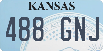 KS license plate 488GNJ
