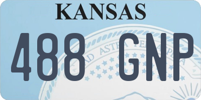 KS license plate 488GNP