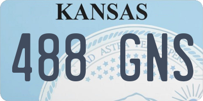 KS license plate 488GNS