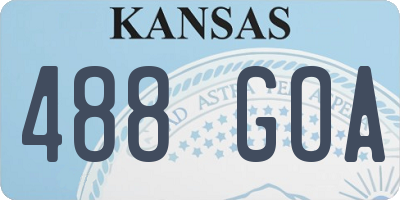 KS license plate 488GOA