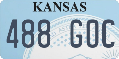 KS license plate 488GOC