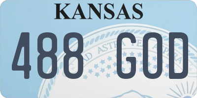 KS license plate 488GOD