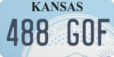 KS license plate 488GOF